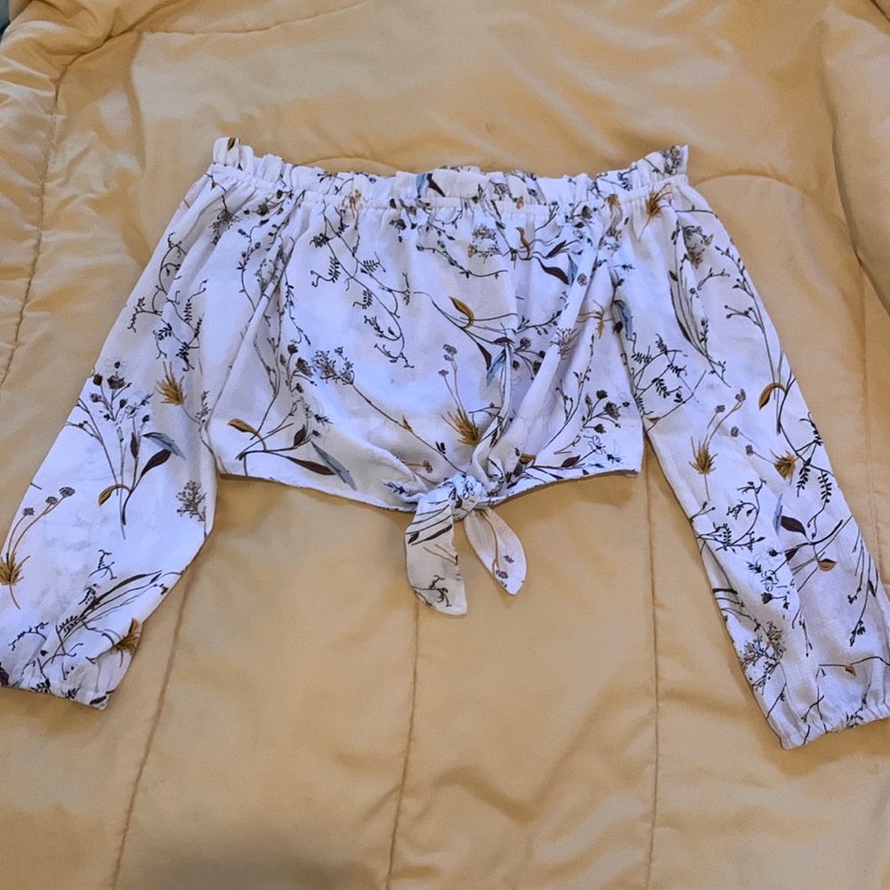 Off the shoulder crop top